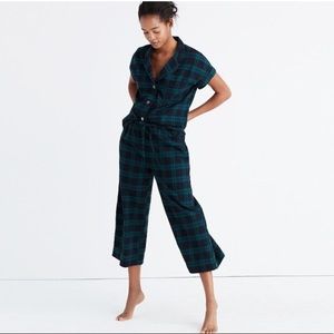 Madewell Green Plaid Flannel Pajama Set
